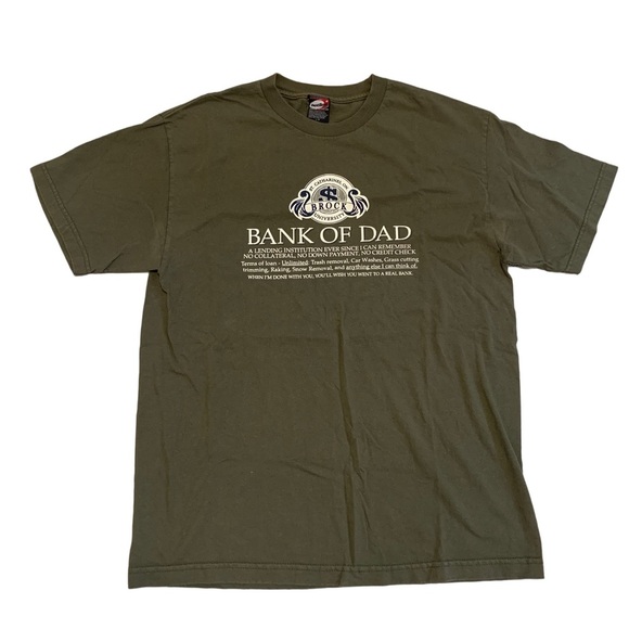 Bank of Dad Brock University HotLine Vintage Tee - Size L - Picture 1 of 6